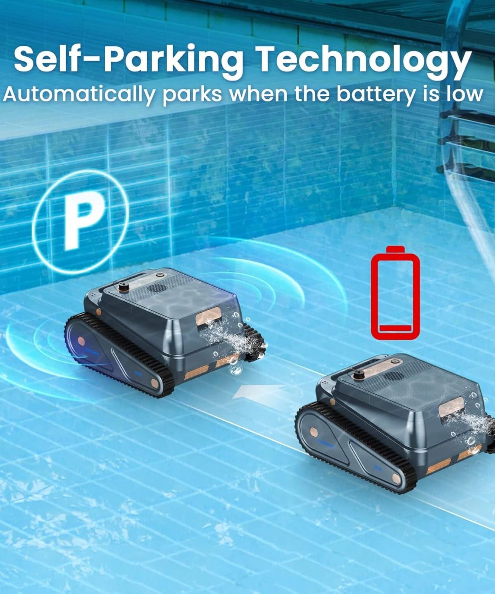 AquaBot Smart Robotic Pool Cleaner With Fast Charging (SAK73916)
