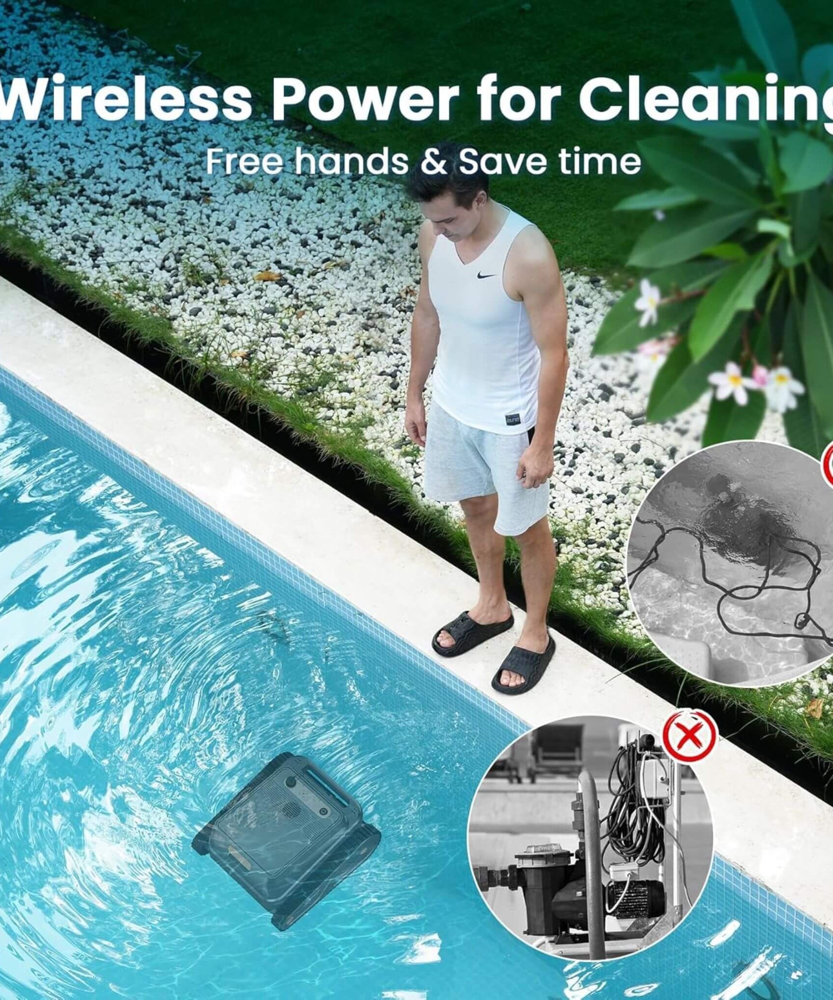 AquaBot Smart Robotic Pool Cleaner With Fast Charging (SAK73916)