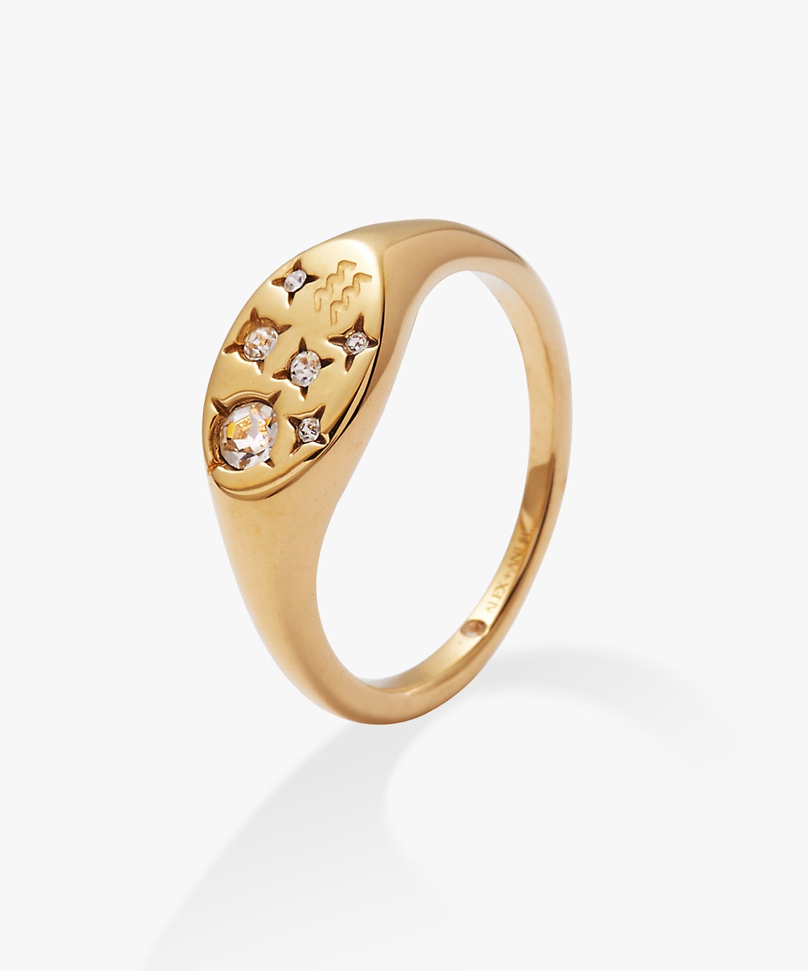 Aquarius Zodiac Ring