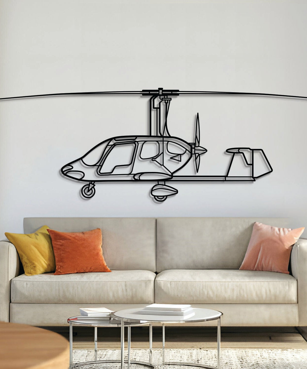 Argon GTL Metall Flugzeug Wandkunst - NCP0460