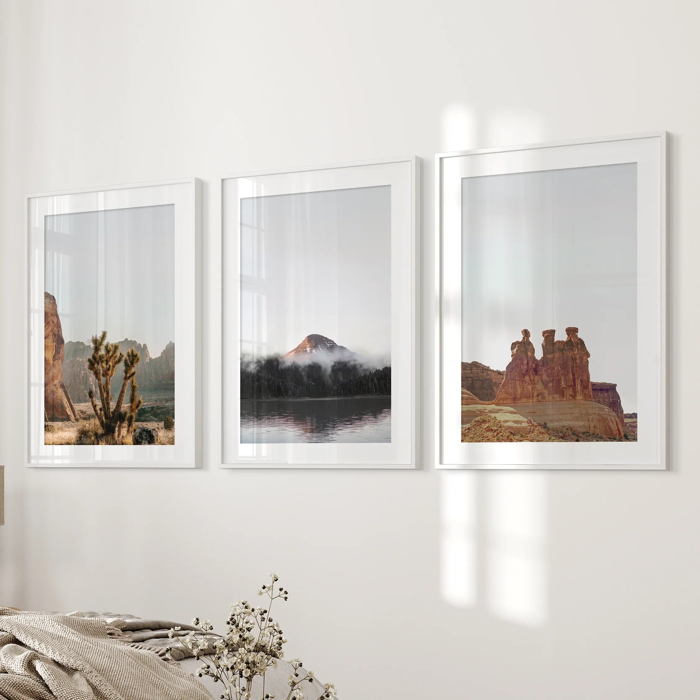 Southwest Desert Set of 3 Prints. Canyon Landscape, Red Rock
