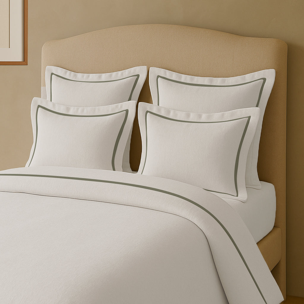 Linen Frame Trim Duvet Cover Set