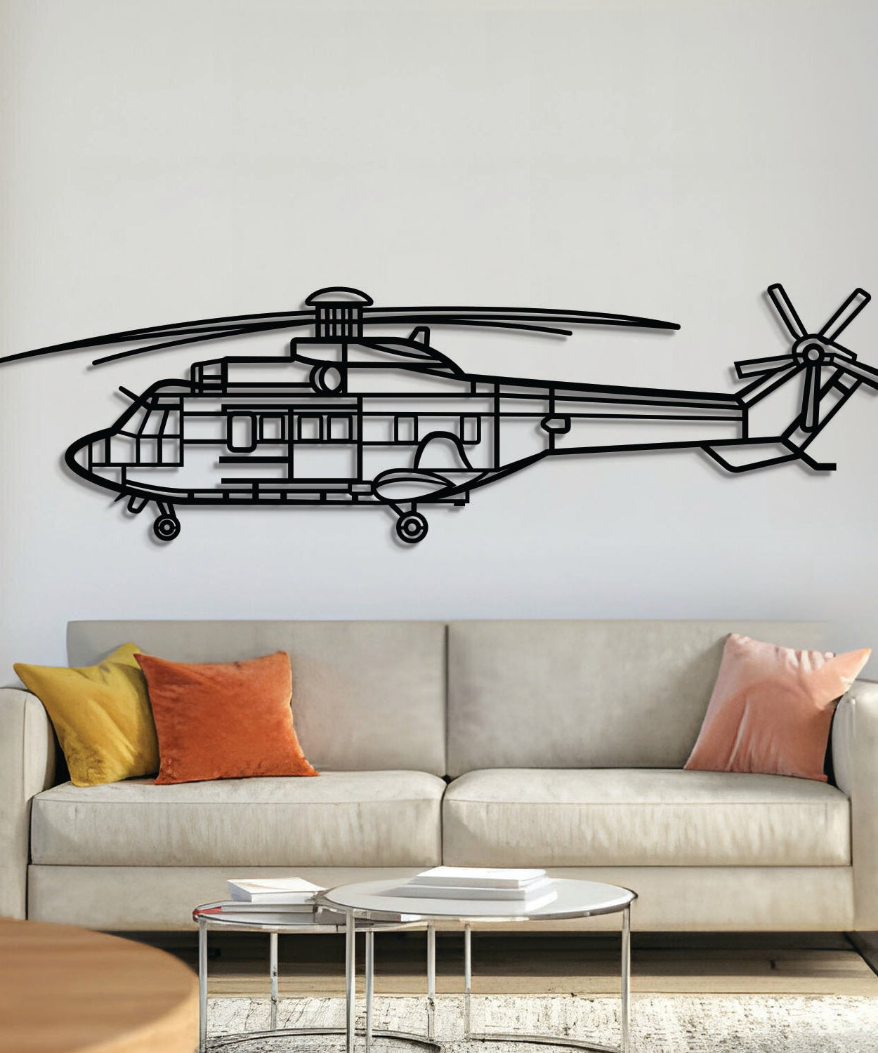AS 332UL Metall Flugzeug Wandkunst - NCP0516