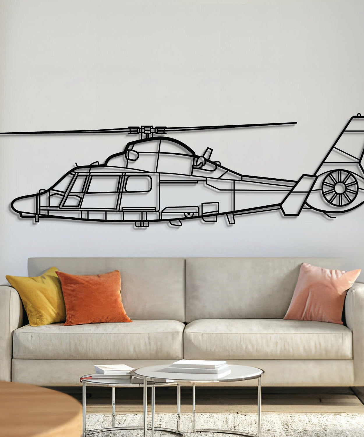 AS365 Dauphin Metallflugzeug Wandkunst - NCP0365