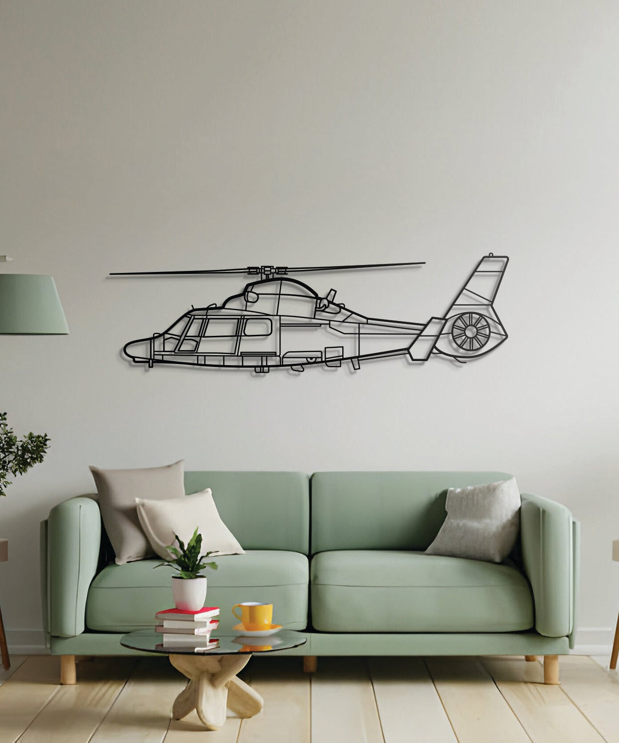 AS365 Dauphin Metallflugzeug Wandkunst - NCP0365