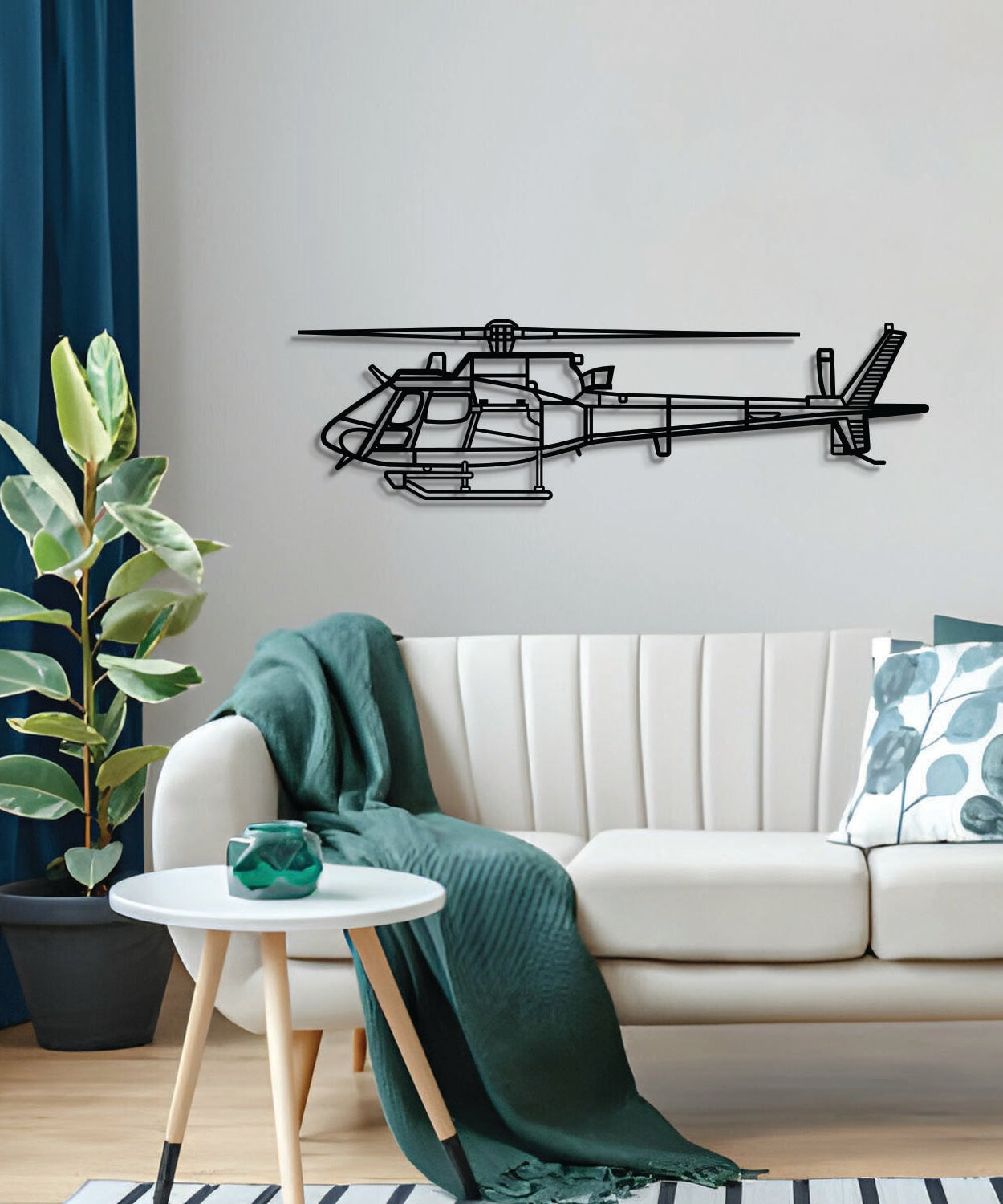 AS550 Fennec Metallflugzeug Wandkunst - NCP0518