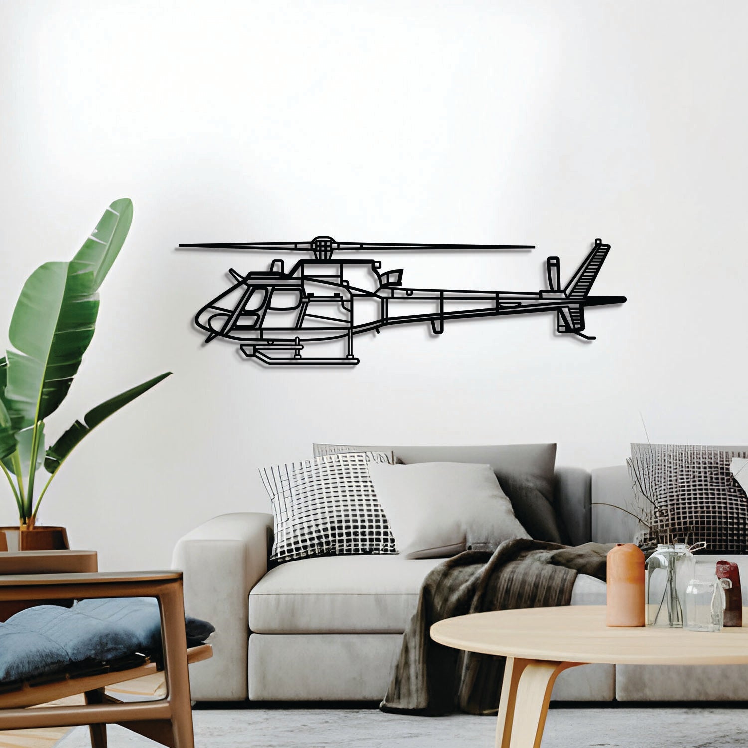 AS550 Fennec Metallflugzeug Wandkunst - NCP0518