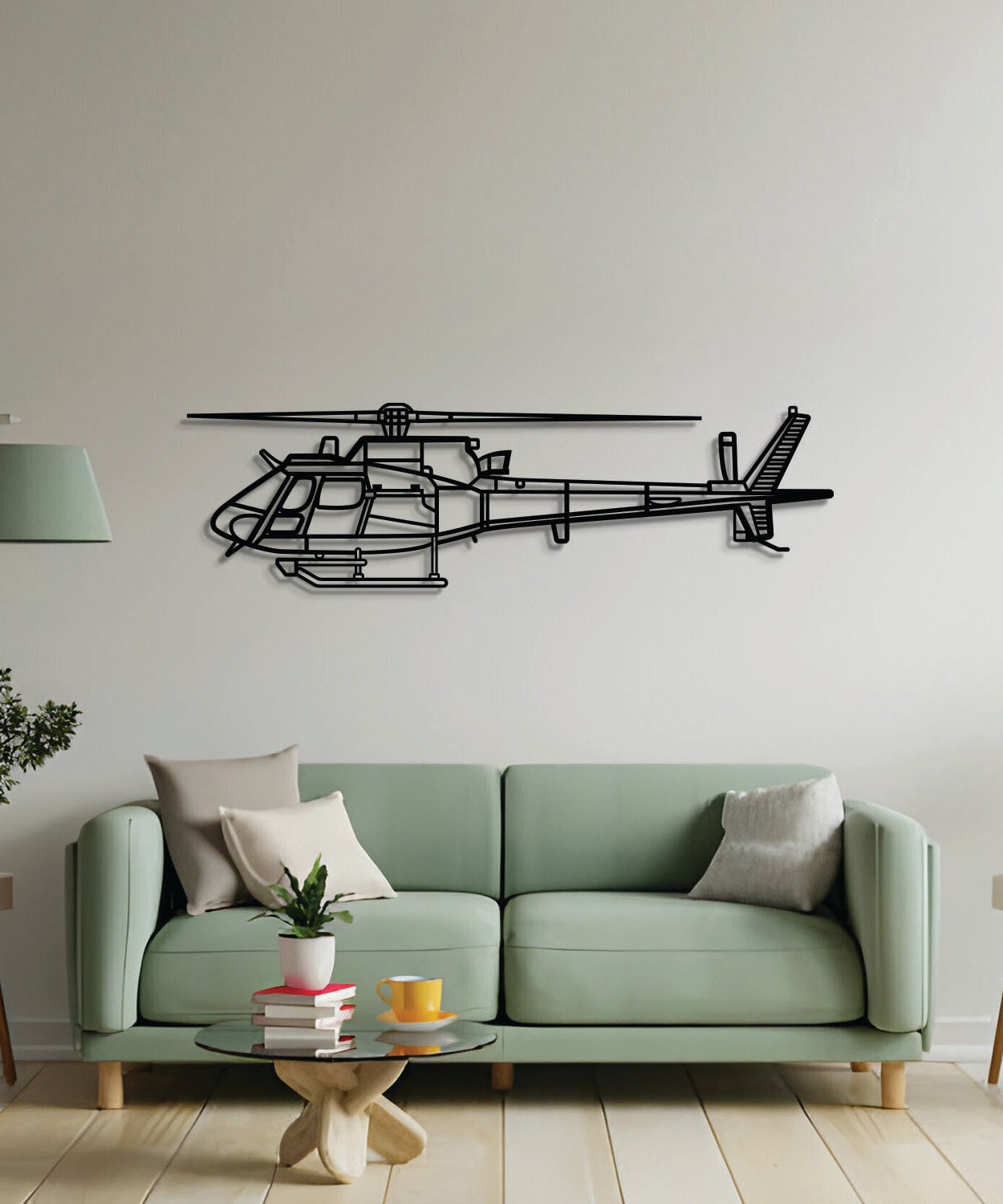 AS550 Fennec Metallflugzeug Wandkunst - NCP0518