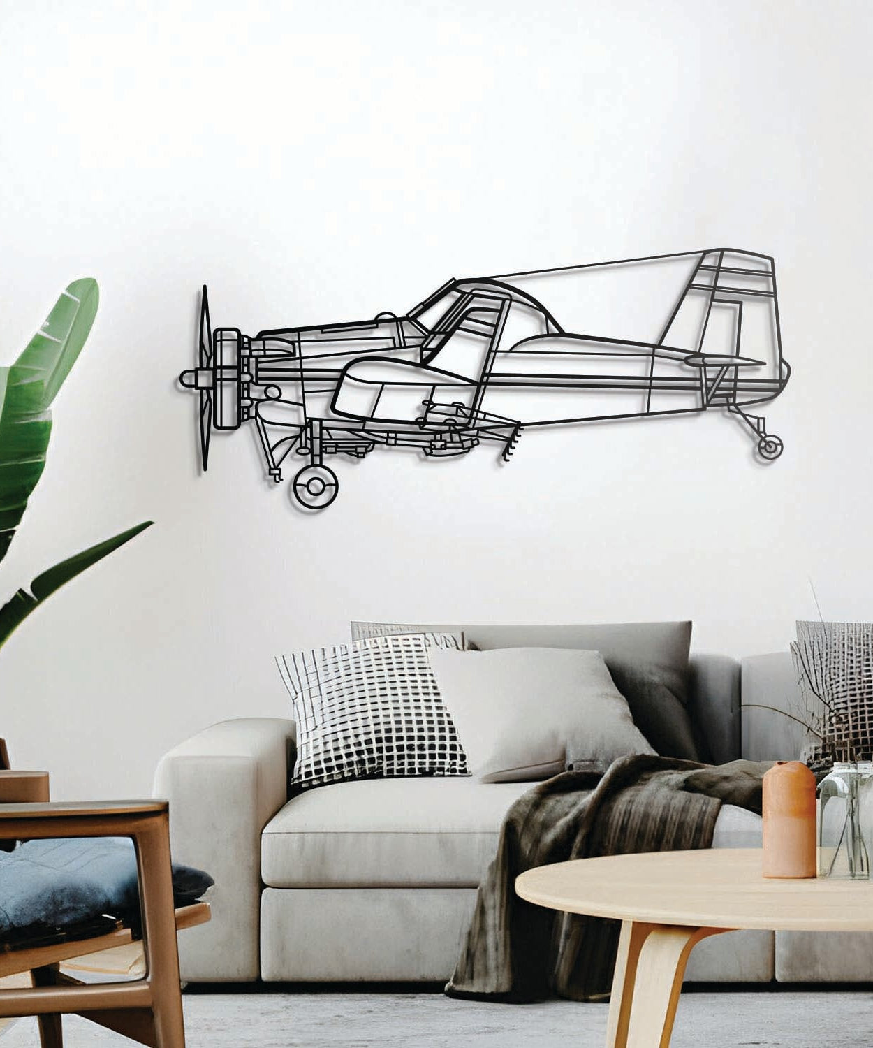 AT-301 Metallflugzeug Wandkunst - NCP0411