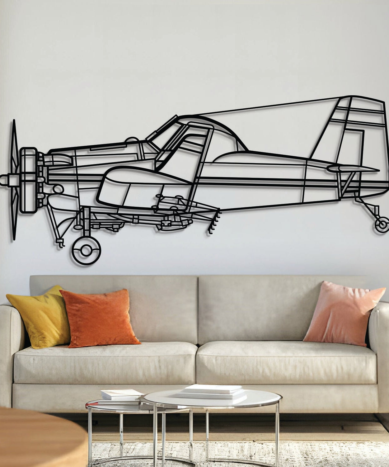 AT-301 Metallflugzeug Wandkunst - NCP0411