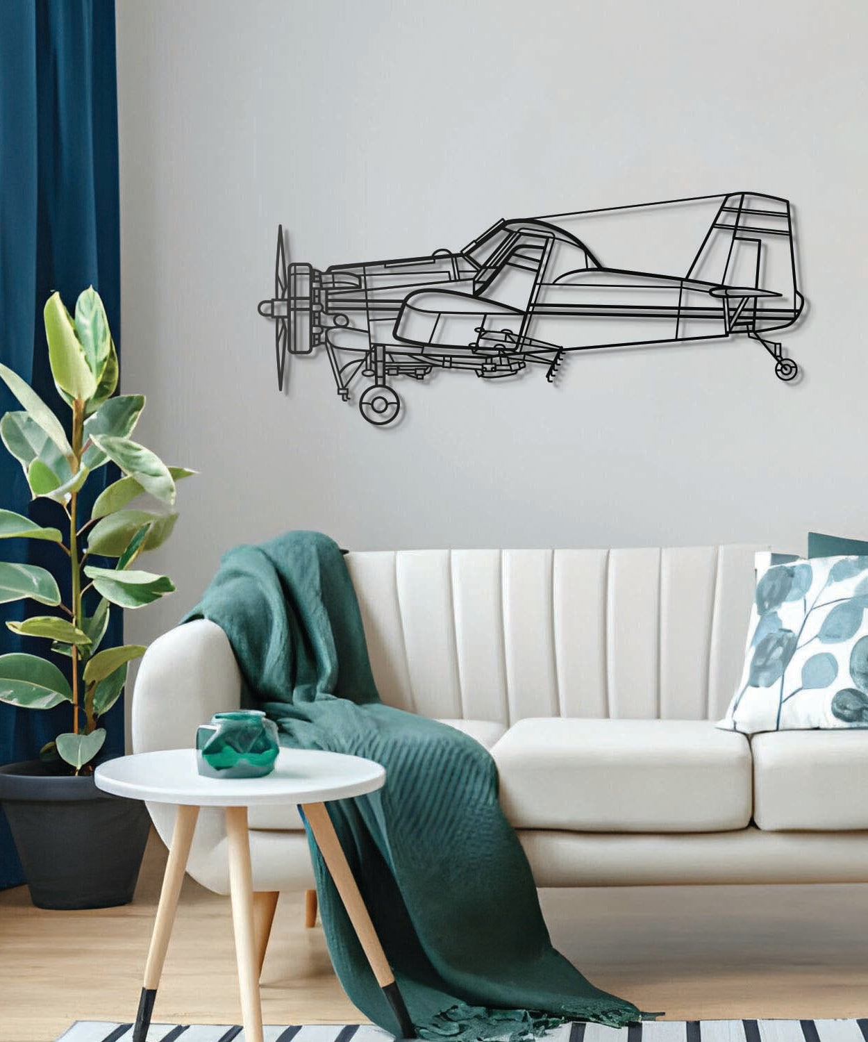 AT-301 Metallflugzeug Wandkunst - NCP0411