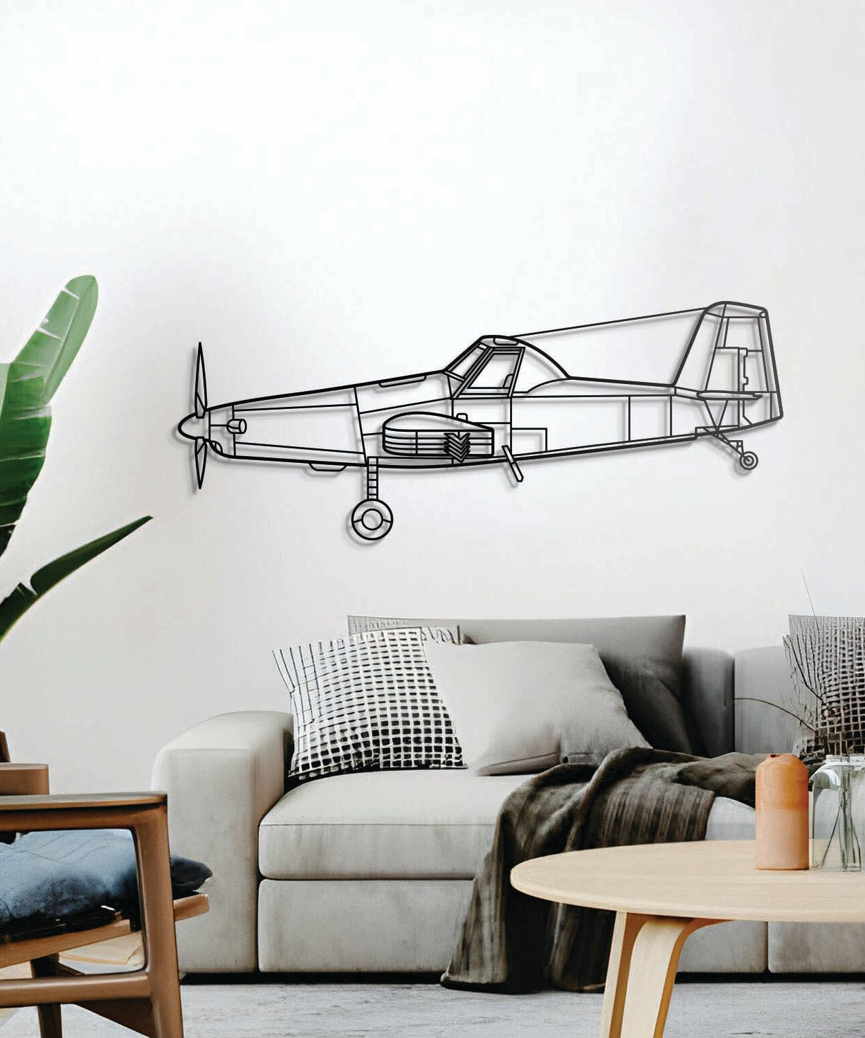 AT-500 Metallflugzeug Wandkunst - NCP0462