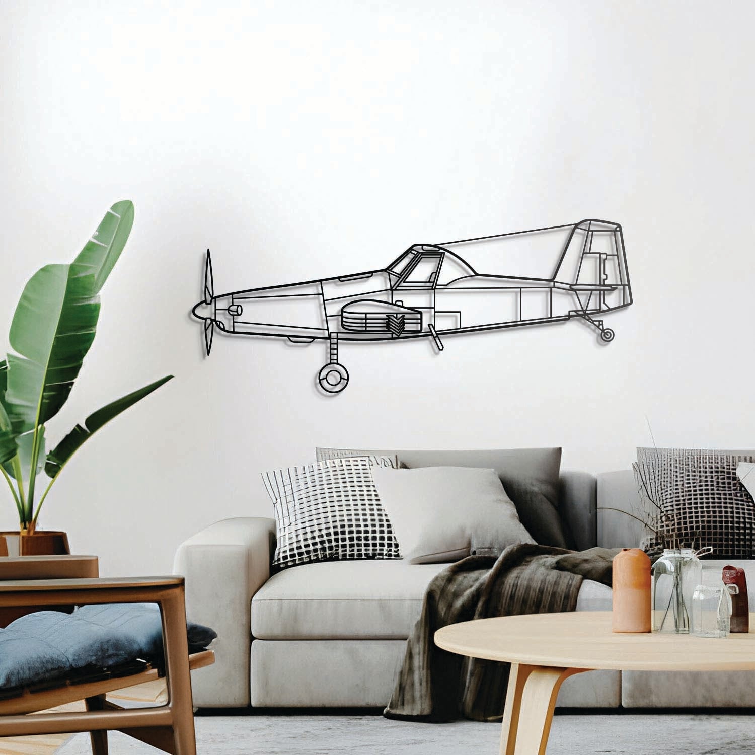 AT-500 Metallflugzeug Wandkunst - NCP0462