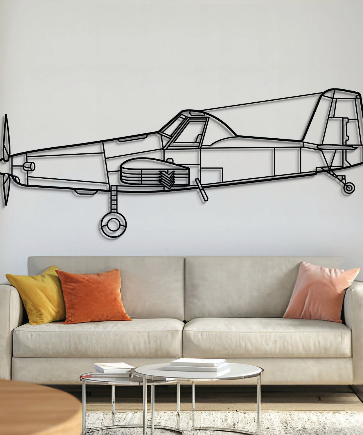 AT-500 Metallflugzeug Wandkunst - NCP0462