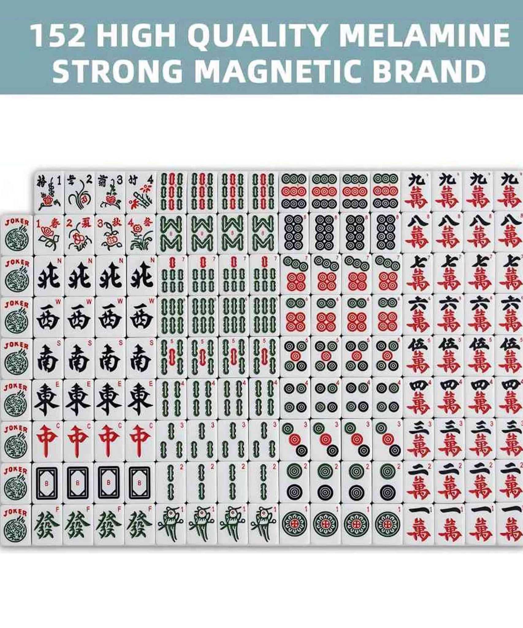 Automatic Ultra-Thin Foldable Mahjong Table With Two 152 42MM Tile Sets (SAK82950)