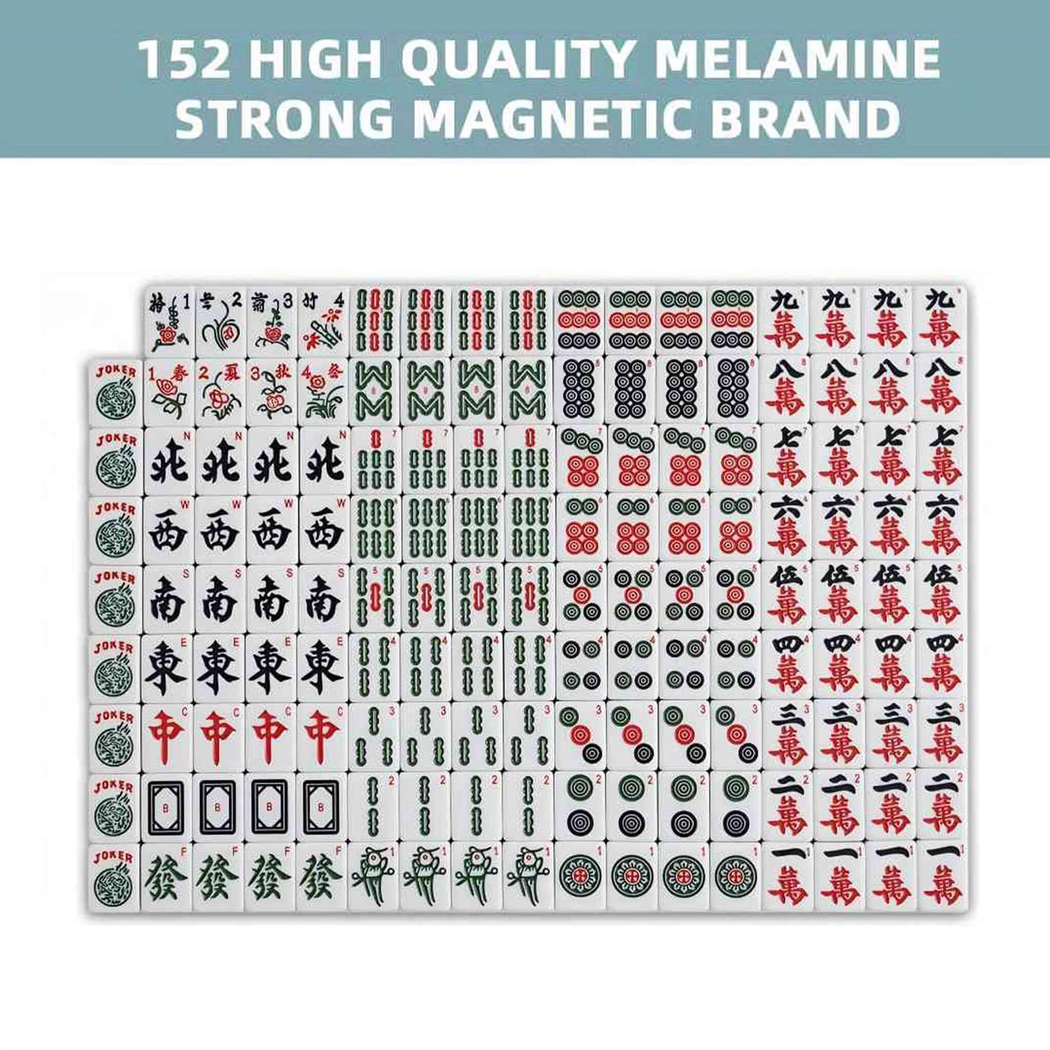Automatic Ultra-Thin Foldable Mahjong Table With Two 152 42MM Tile Sets (SAK82950)