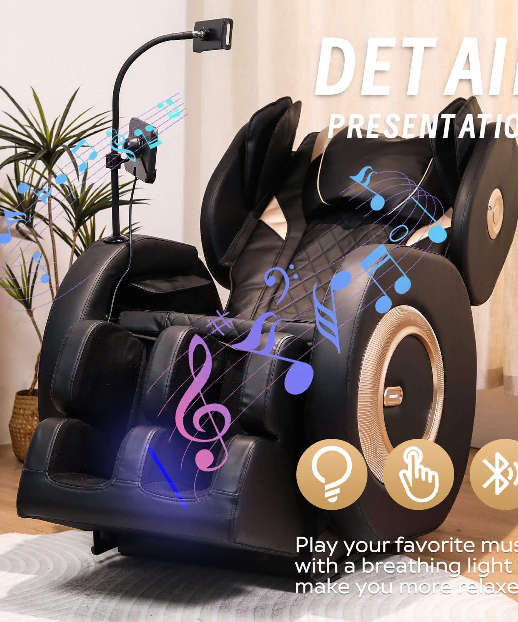 Airvana Tranquil Automatic Zero-Gravity Massage Recliner Chair With Full Body Air Pressure (SAK76018)