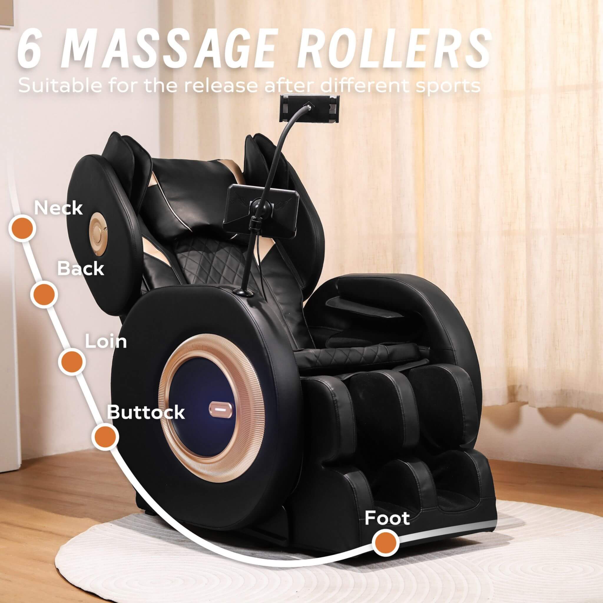 Airvana Tranquil Automatic Zero-Gravity Massage Recliner Chair With Full Body Air Pressure (SAK76018)