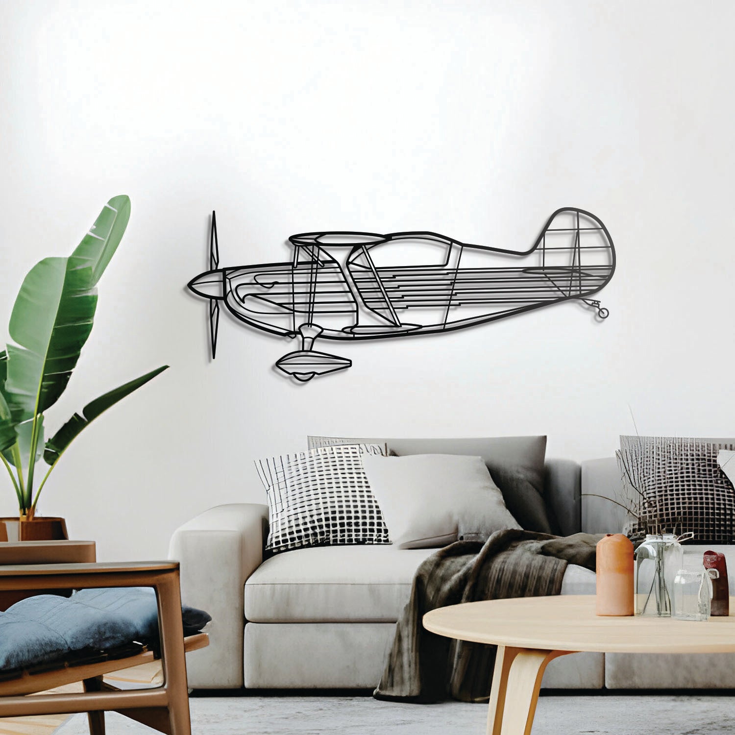 Adler II Metall Flugzeug Wandkunst - NCP0174