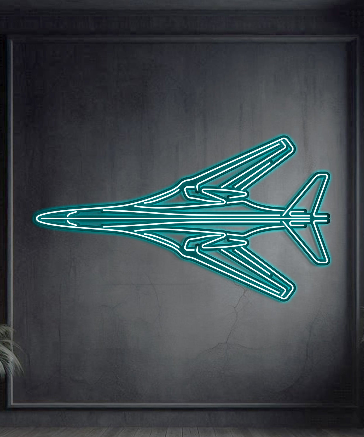 B-1B Lancer Top Metal Neon Wandkunst - NCN0015