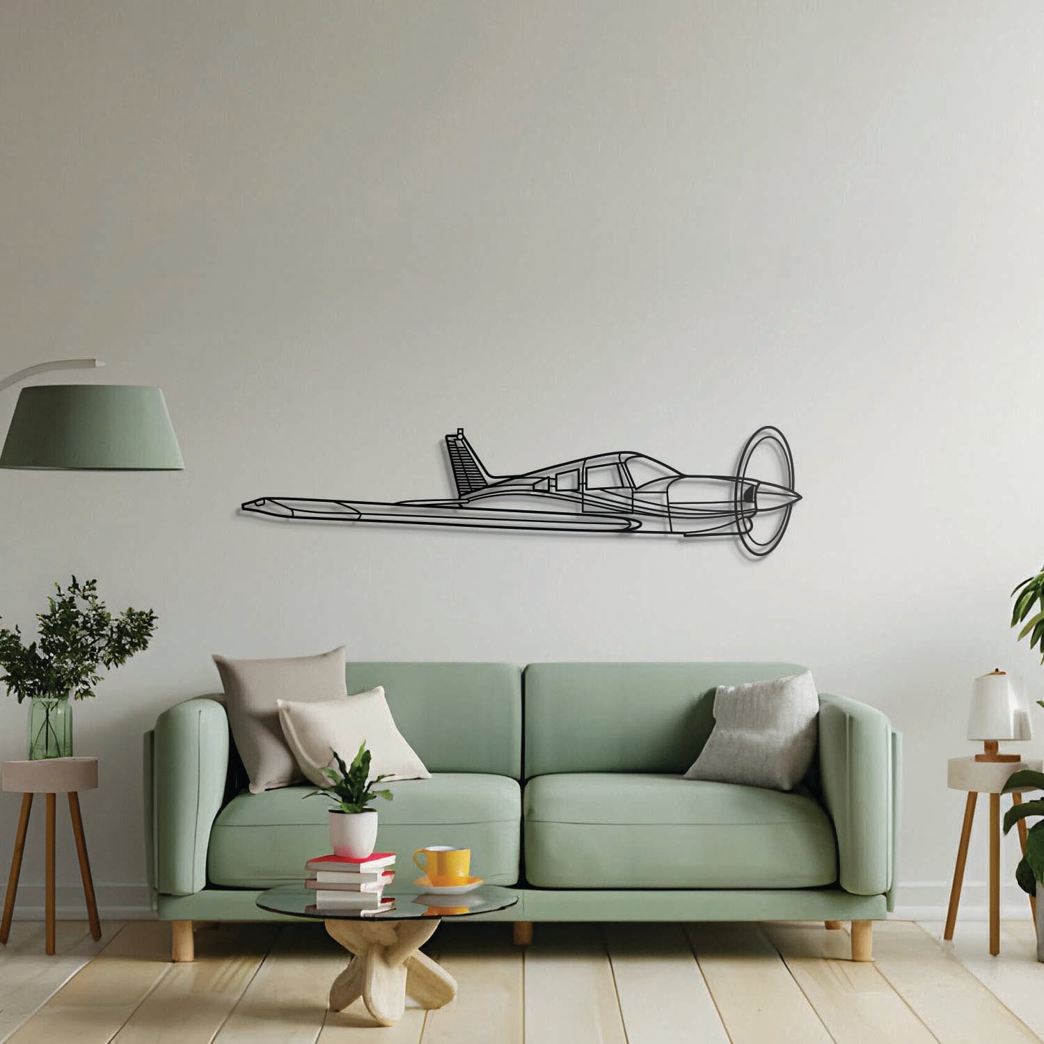 Turbo Arrow 3 Winkel Metall Flugzeug Wandkunst - NCP0498