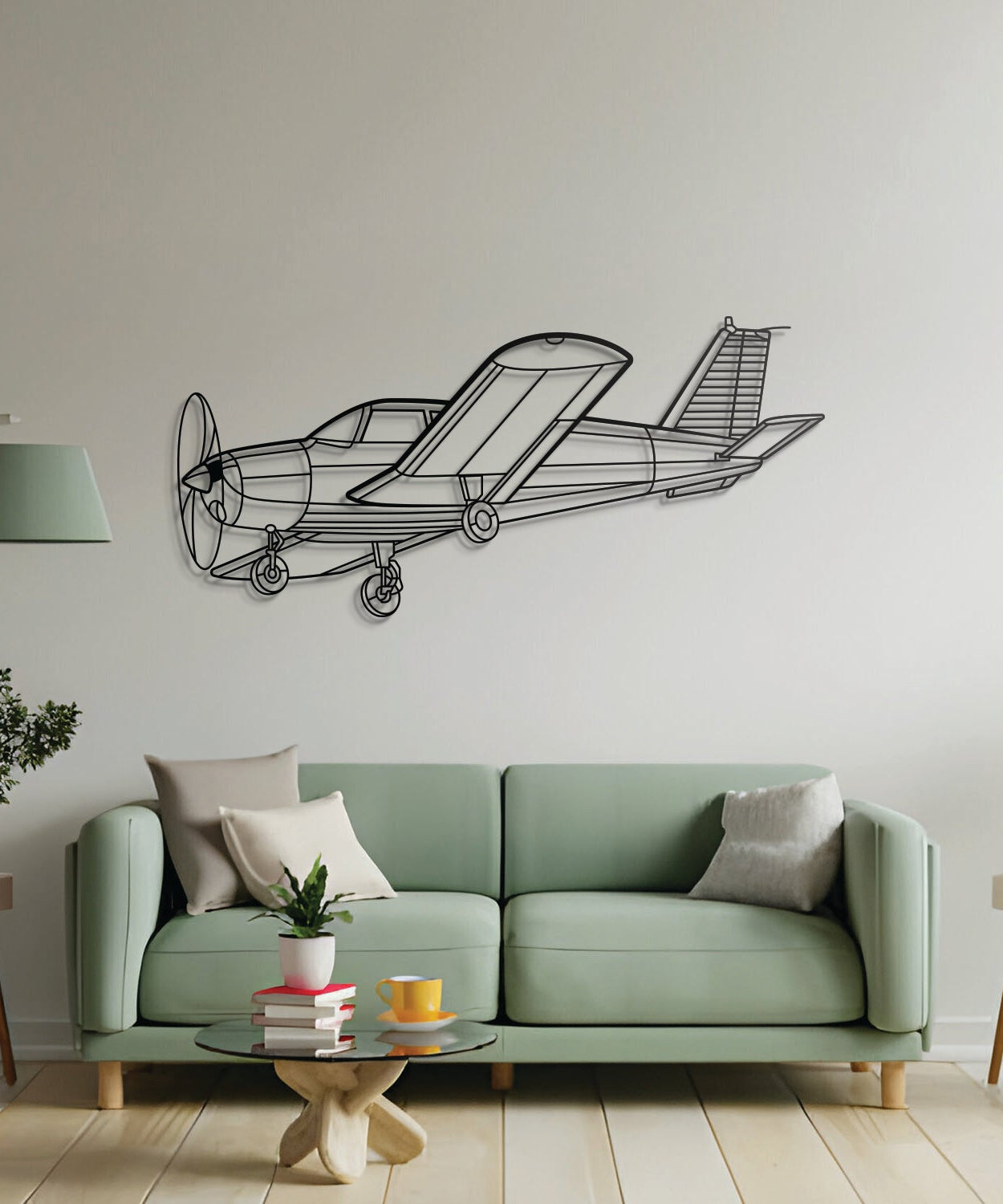 P28A Cherokee 1972 Winkel-Metall Flugzeug Wandkunst - NCP0485