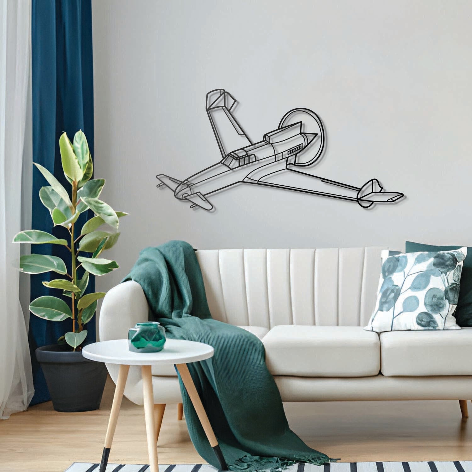 XP-55 Ascender Angle Metallflugzeug Wandkunst - NCP0501