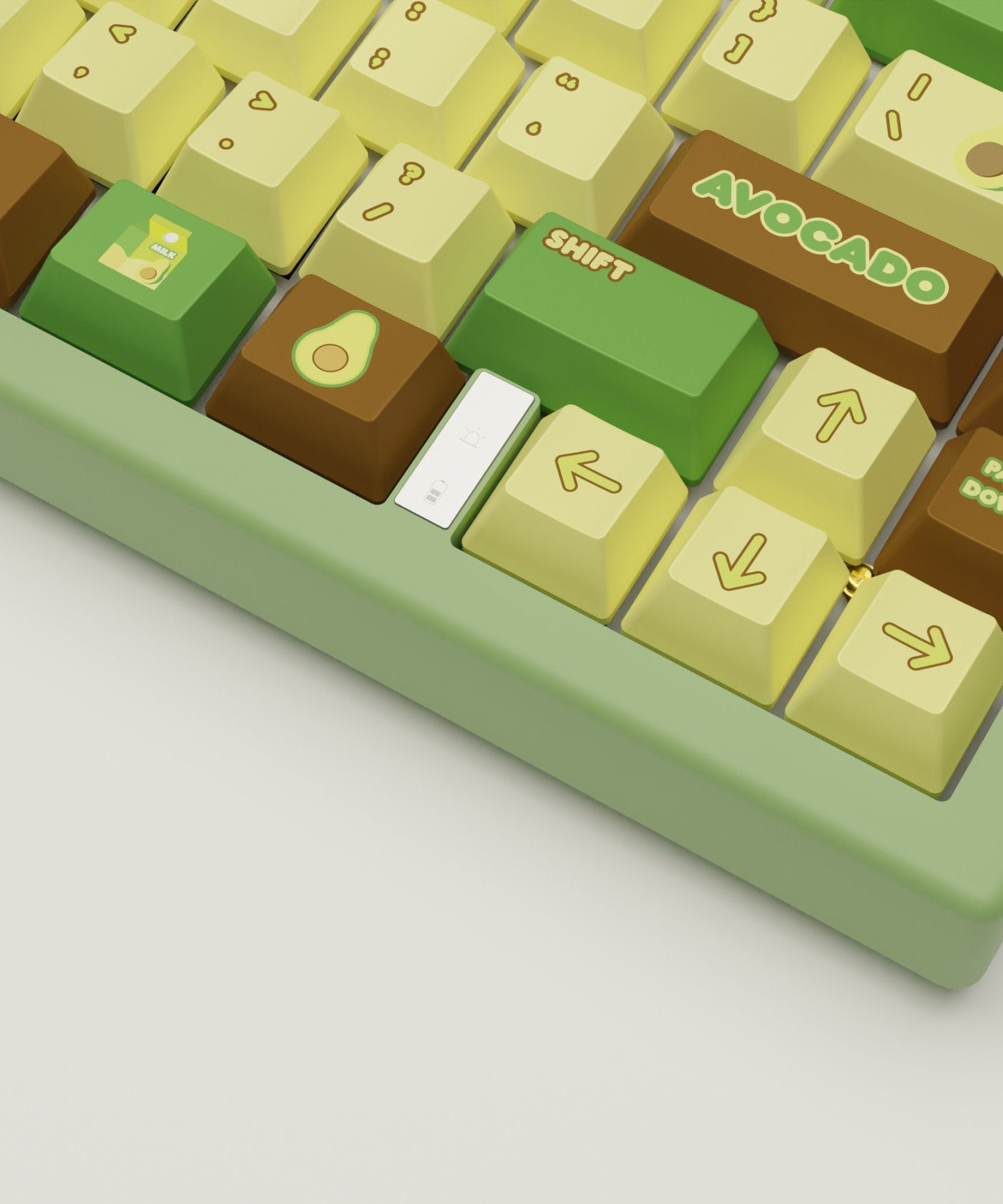 Avocado Design Keycaps and Mechanical Keyboard