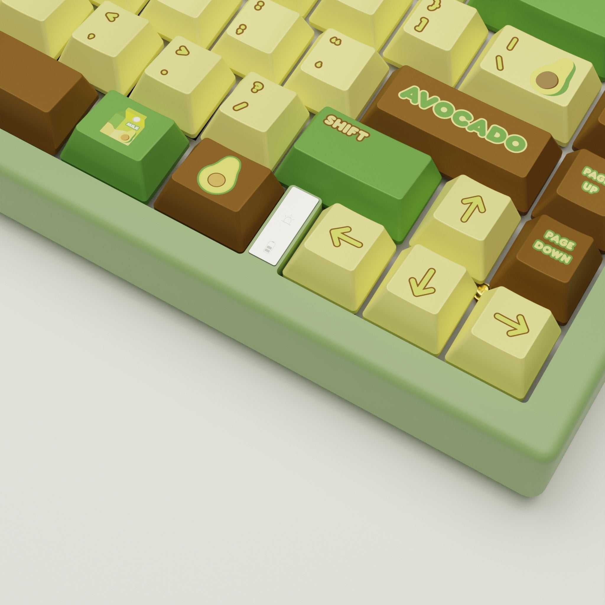 Avocado Design Keycaps and Mechanical Keyboard