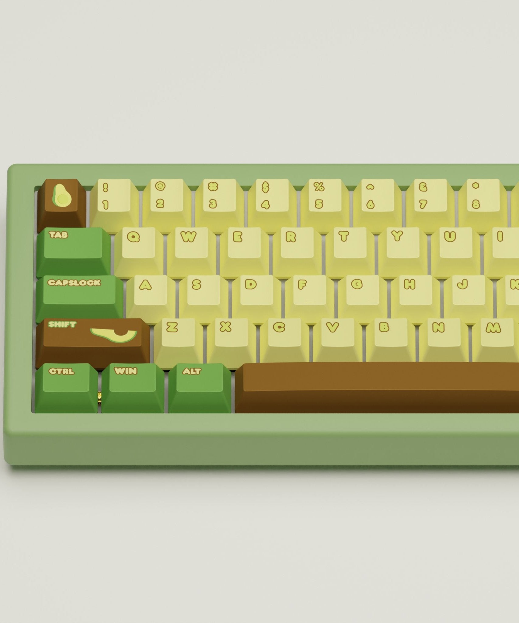 Avocado Design Keycaps and Mechanical Keyboard