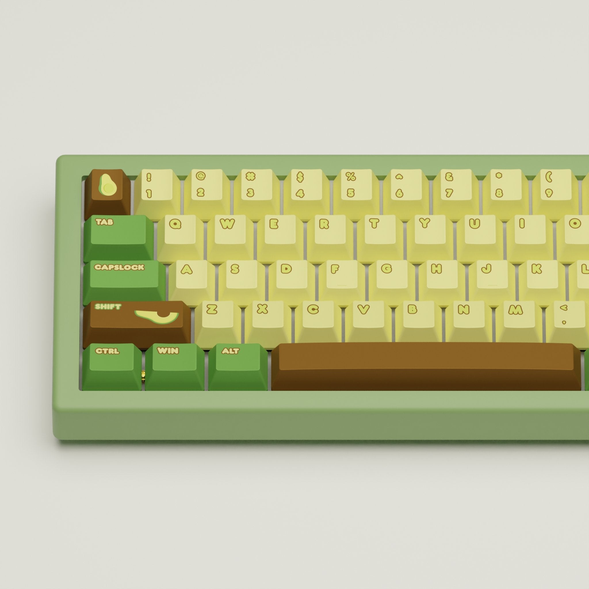 Avocado Design Keycaps and Mechanical Keyboard