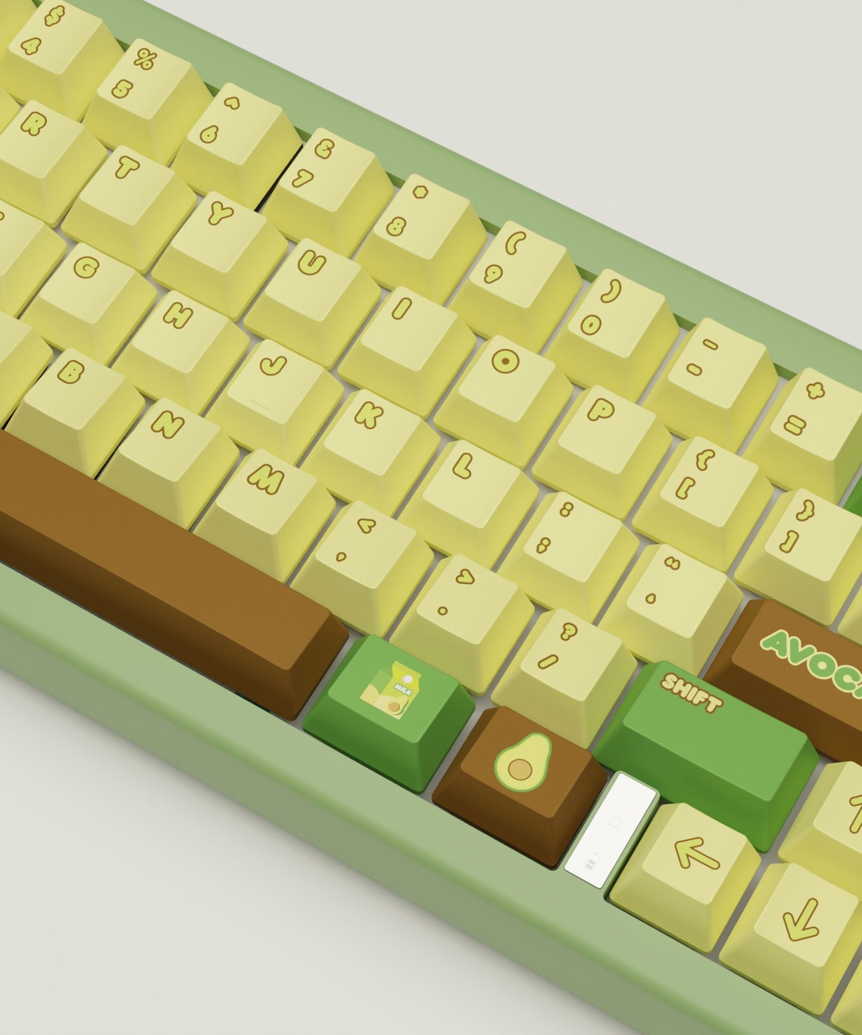 Avocado Design Keycaps and Mechanical Keyboard