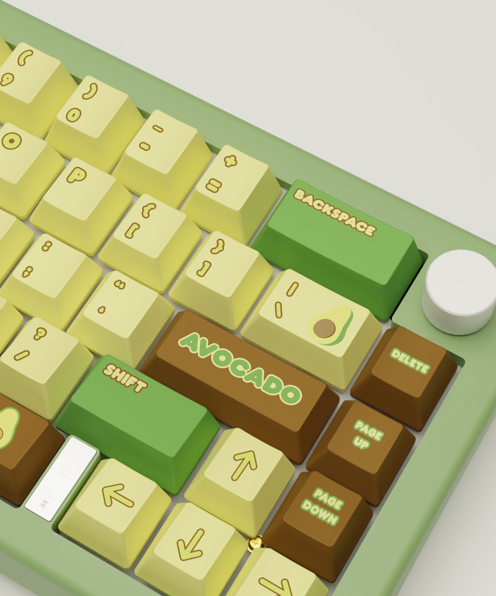 Avocado Design Keycaps and Mechanical Keyboard