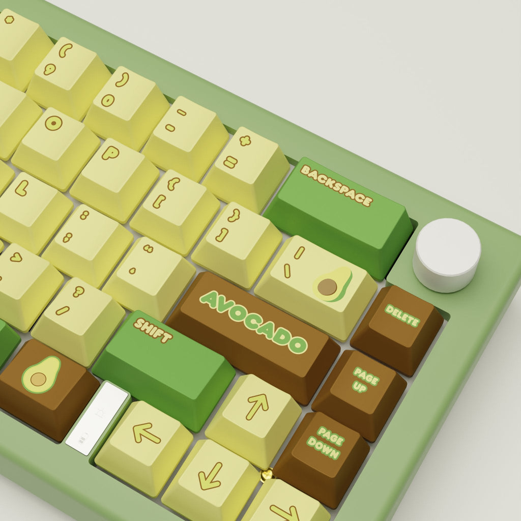 Avocado Design Keycaps and Mechanical Keyboard
