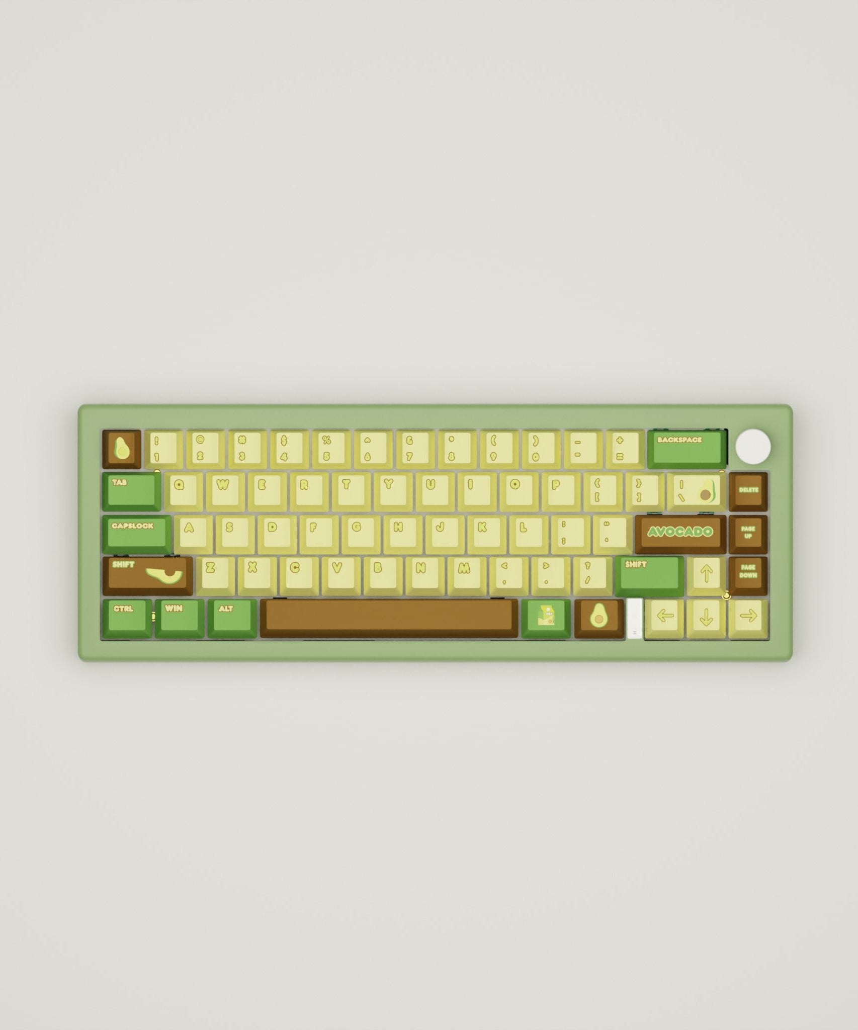 Avocado Design Keycaps and Mechanical Keyboard