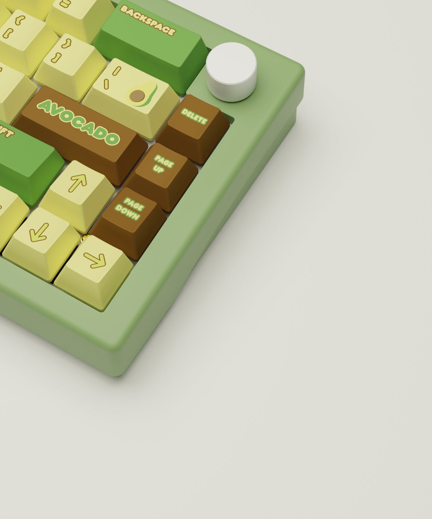 Avocado Design Keycaps and Mechanical Keyboard