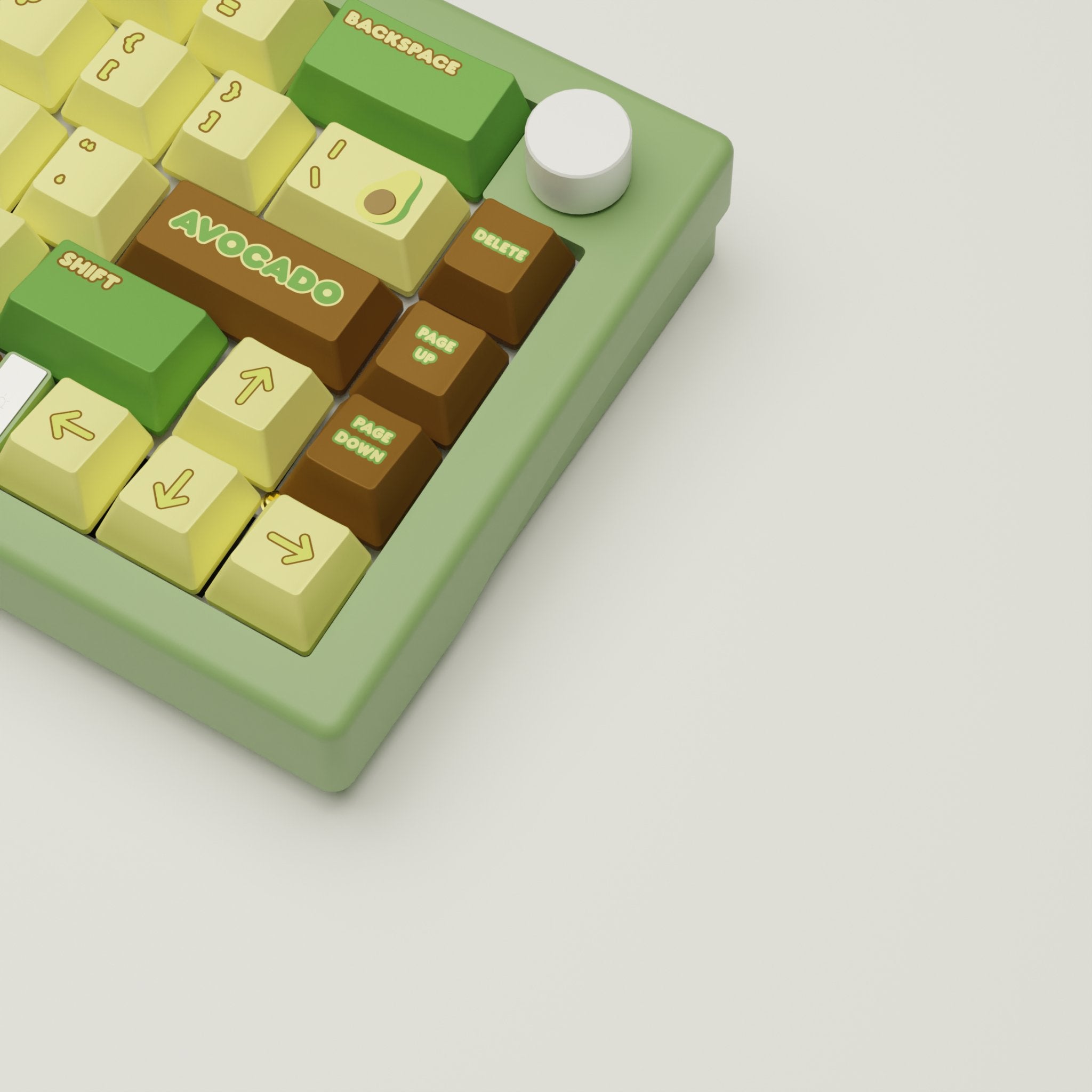 Avocado Design Keycaps and Mechanical Keyboard