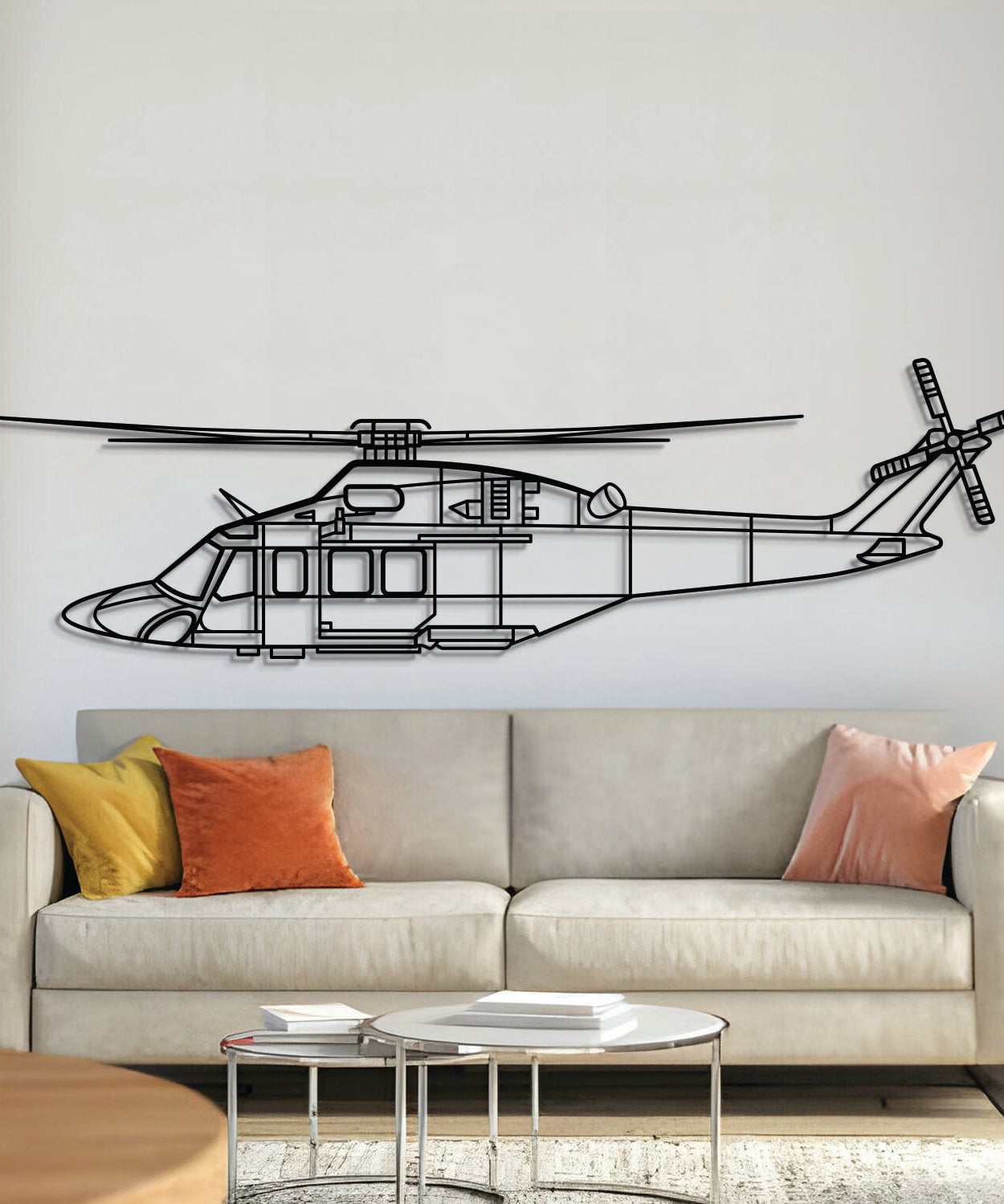 AW139 Metallflugzeug Wandkunst - NCP0463