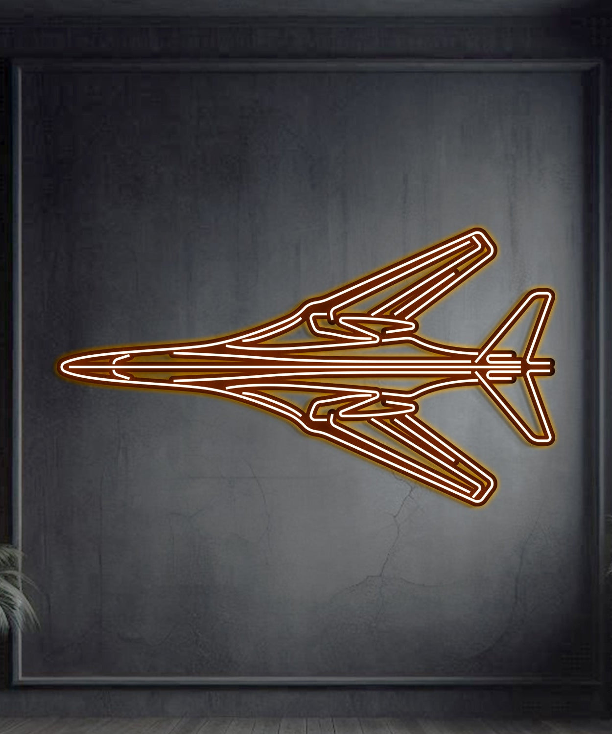 B-1B Lancer Top Metal Neon Wandkunst - NCN0015