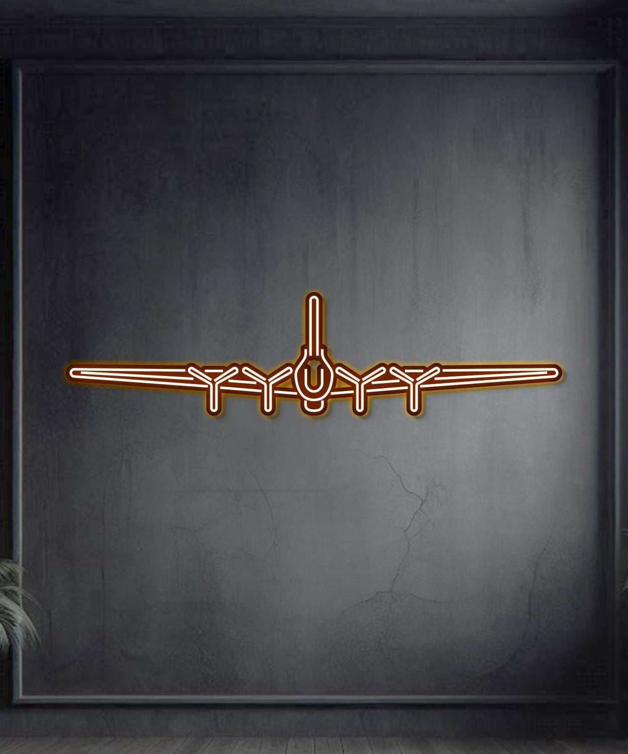 B-17 Flying Fortress Metall-Neon-Flugzeug-Wandkunst - NCN0016