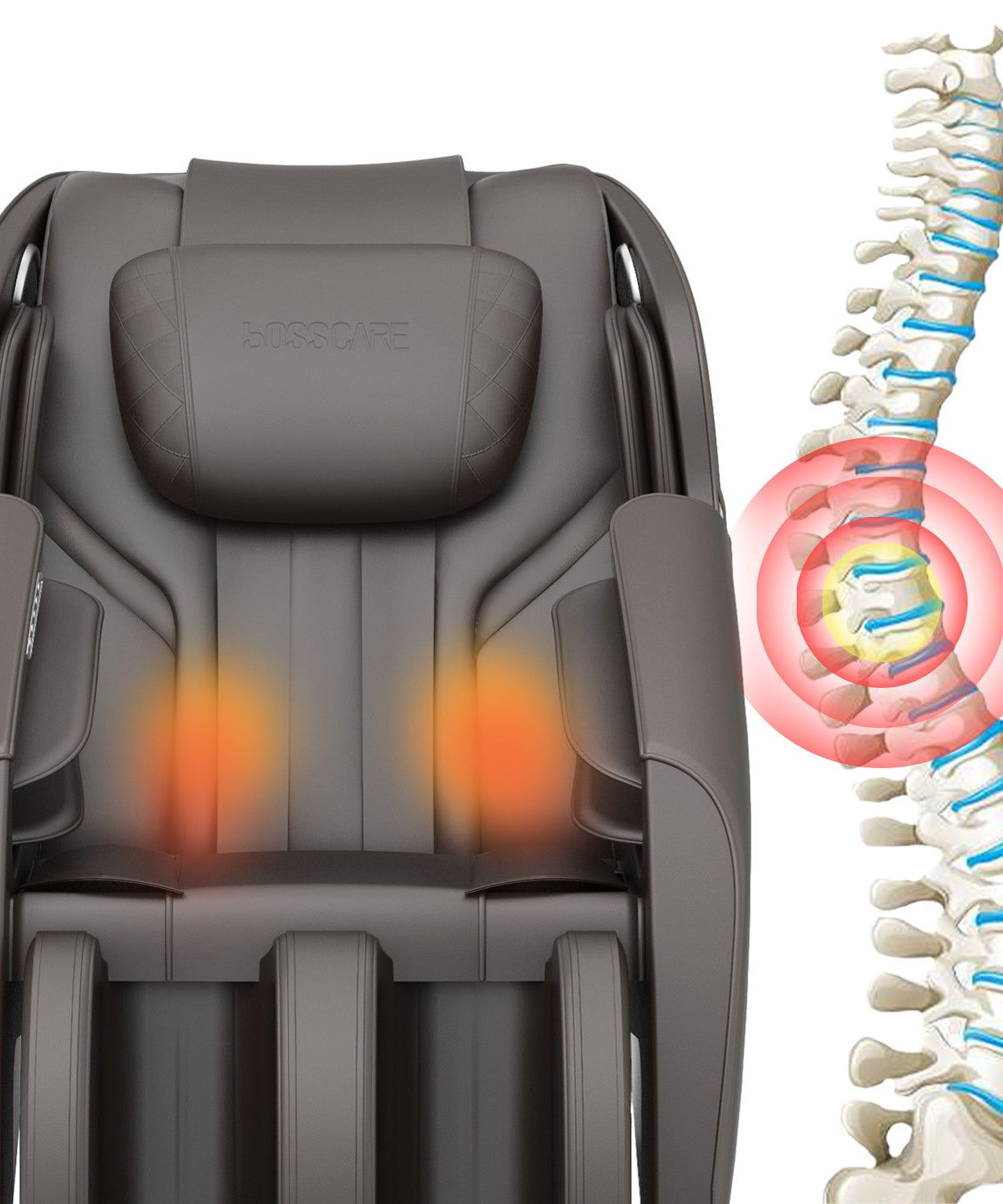Bosscare Full-Body Zero-Gravity Leather Massage Chair With Zero Gravity And Bluetooth [GR8012] (SAK12074)