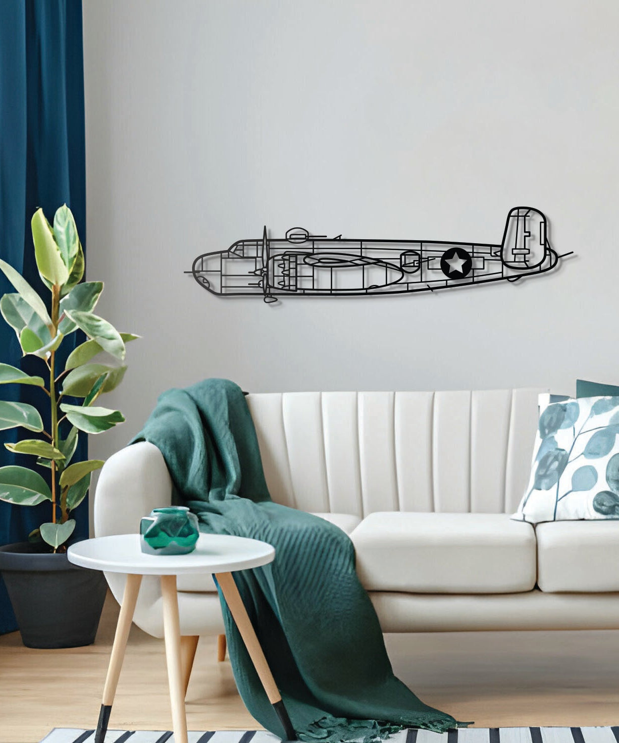 B-25H Metallflugzeug Wandkunst - NCP0163