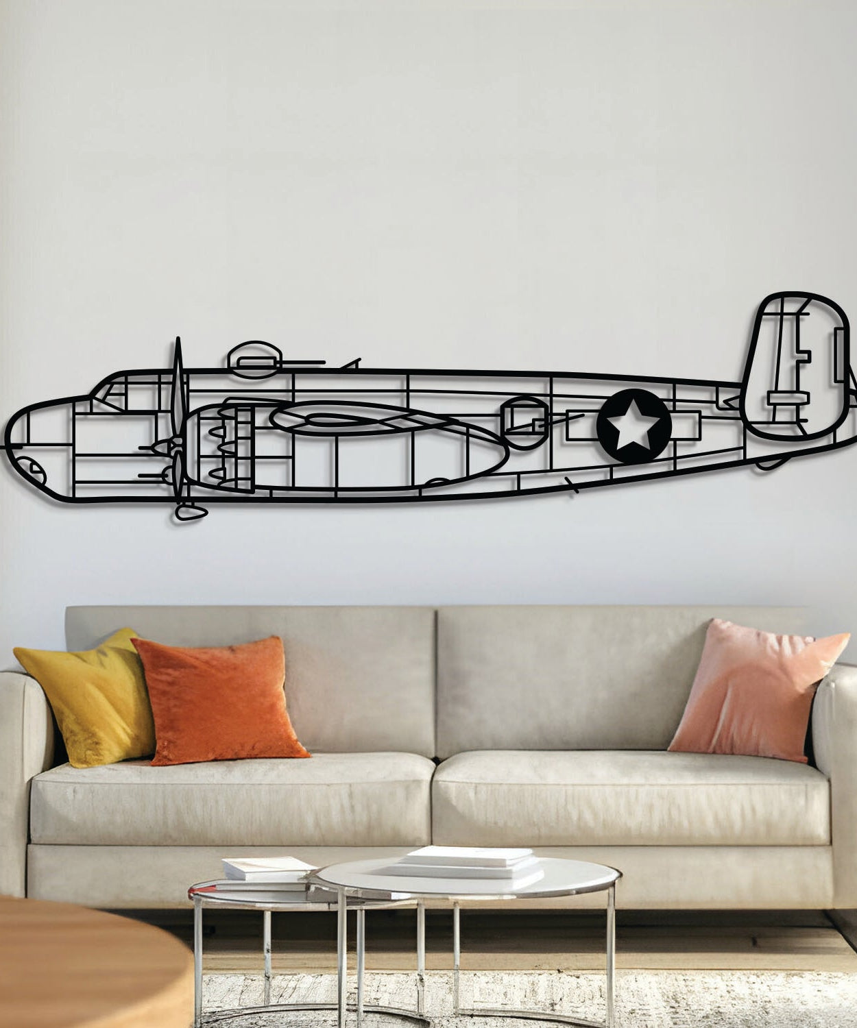B-25H Metallflugzeug Wandkunst - NCP0163