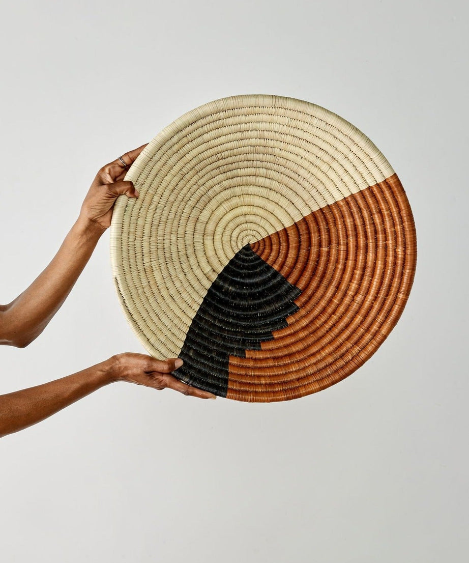 Mongu Tri-Color Hand-Woven Decorative Bowl