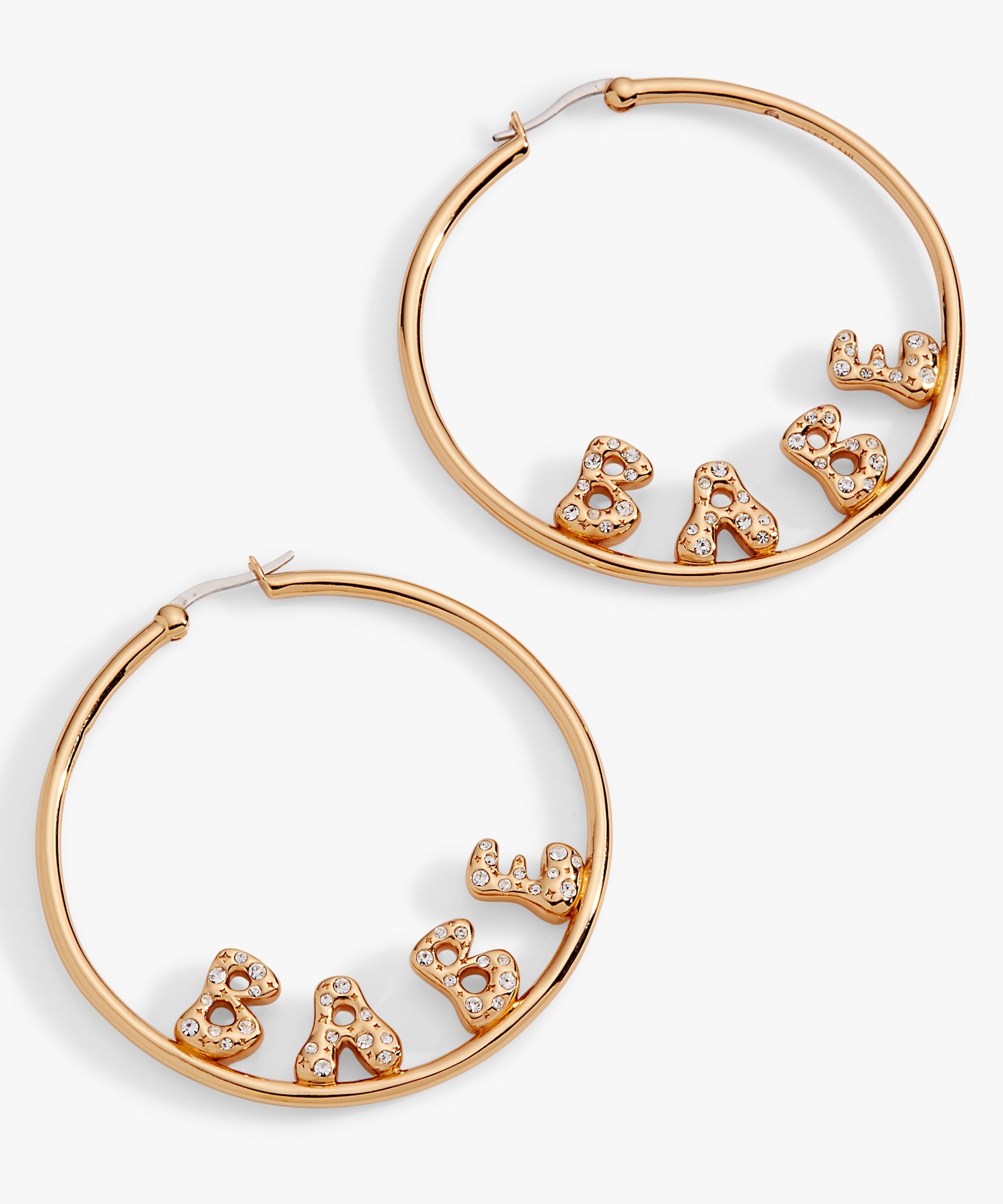 'Babe' Bubble Crystal Hoop Earrings