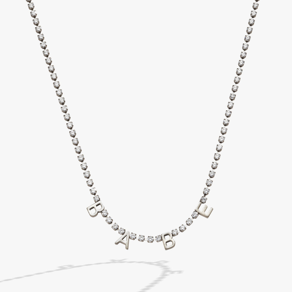 “Babe” Crystal Tennis Necklace