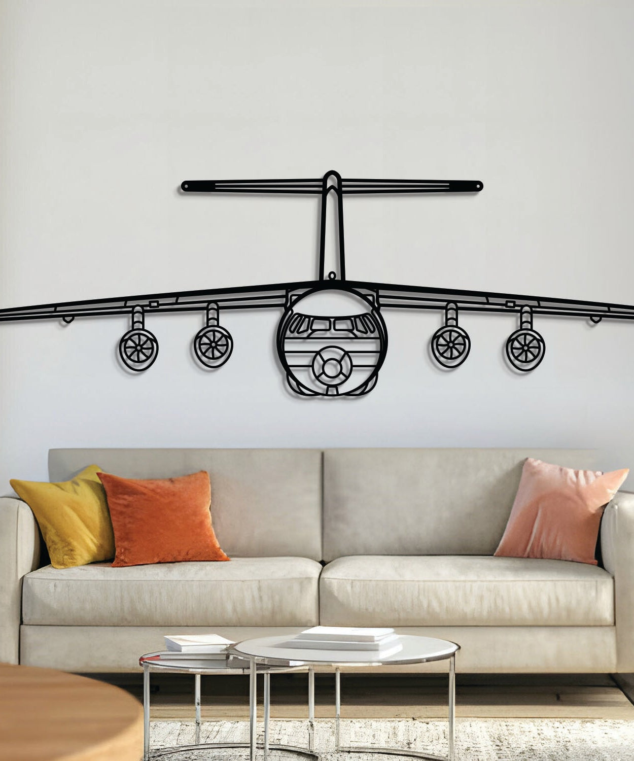 BAe 146 Metall Wandkunst aus Flugzeugteilen - NCP0033