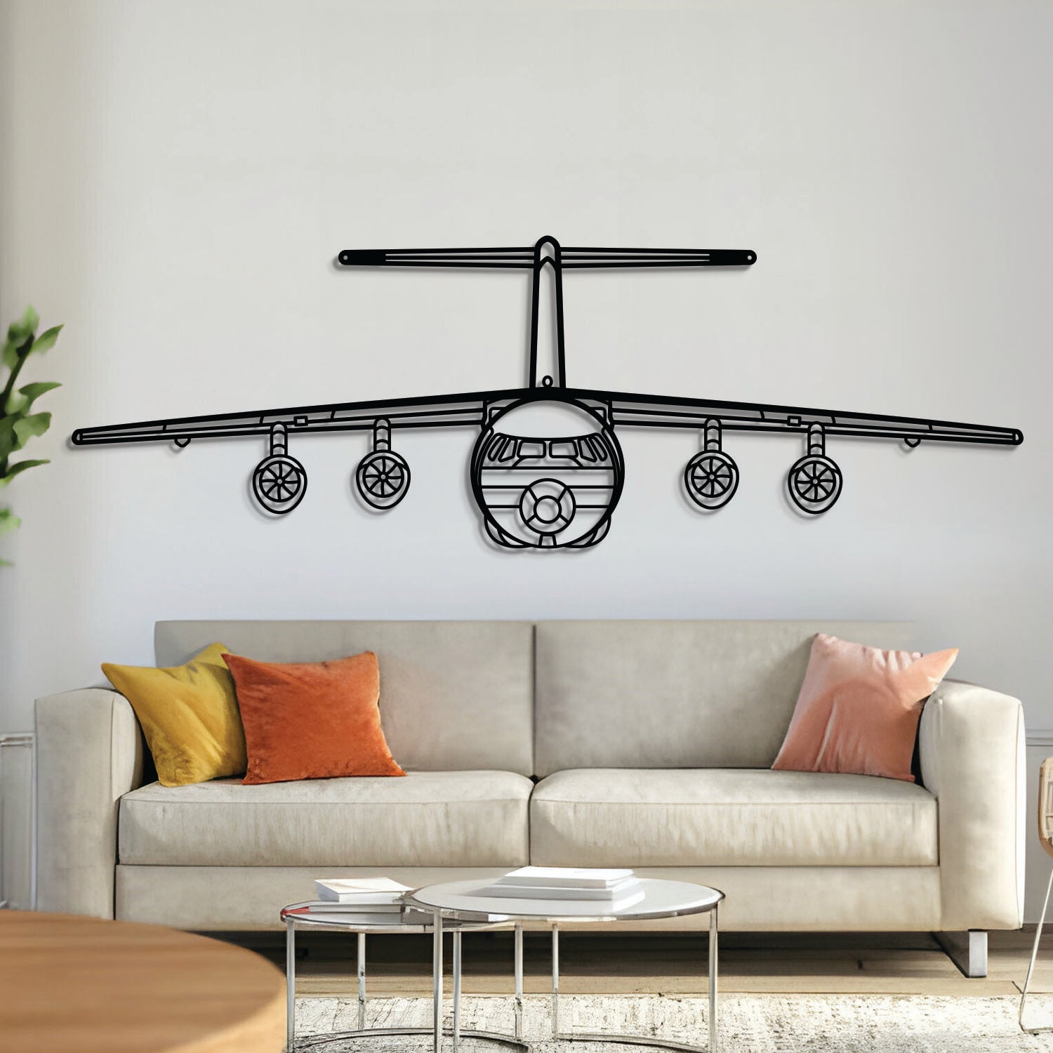 BAe 146 Metall Wandkunst aus Flugzeugteilen - NCP0033