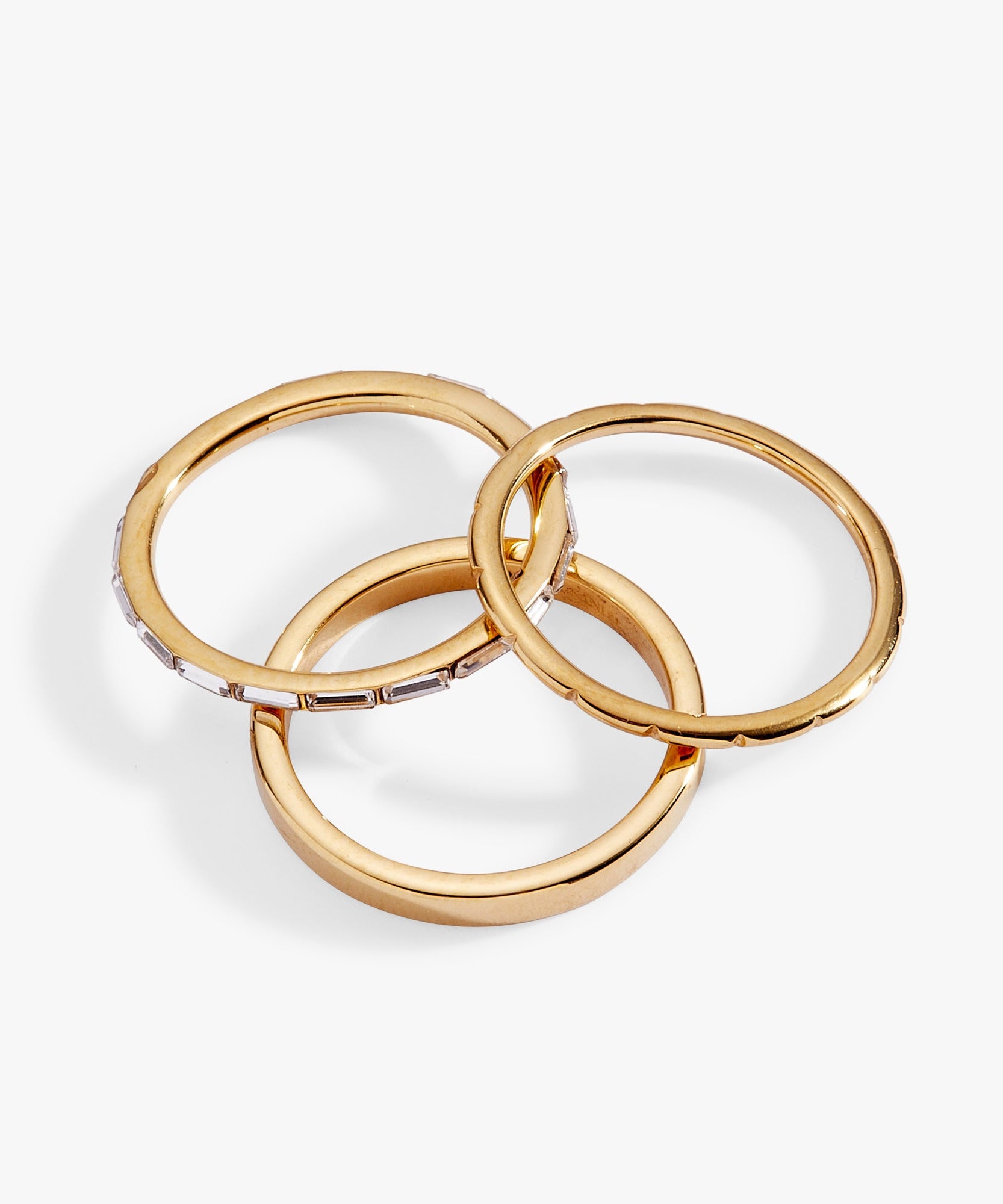 Baguette Stacking Ring Set of 3