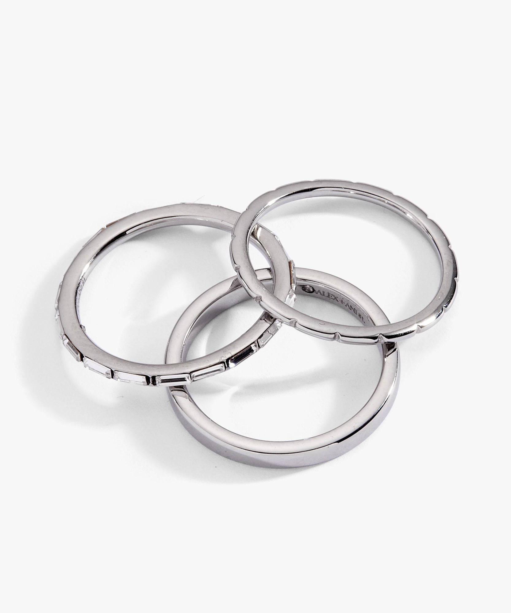 Baguette Stacking Ring Set of 3